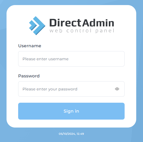 Login ke DirectAdmin